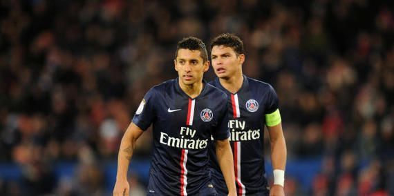 Thiago Silva and Marquinhos. Image courtesy parisfans.fr