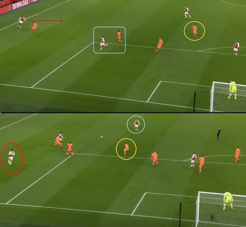 Xhaka received the pass from Iwobi and found enough space and time to shoot from long-range as Milner didn&#039;t close him down.