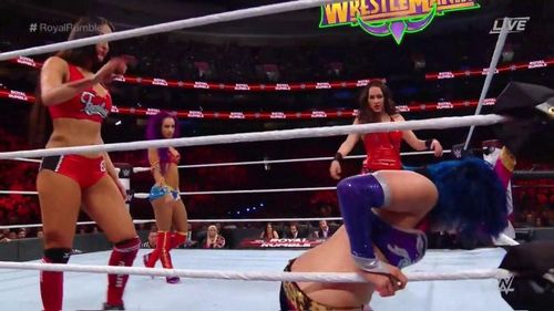 Nikki eliminated her sister as part of last night's Women's Royal Rumble 