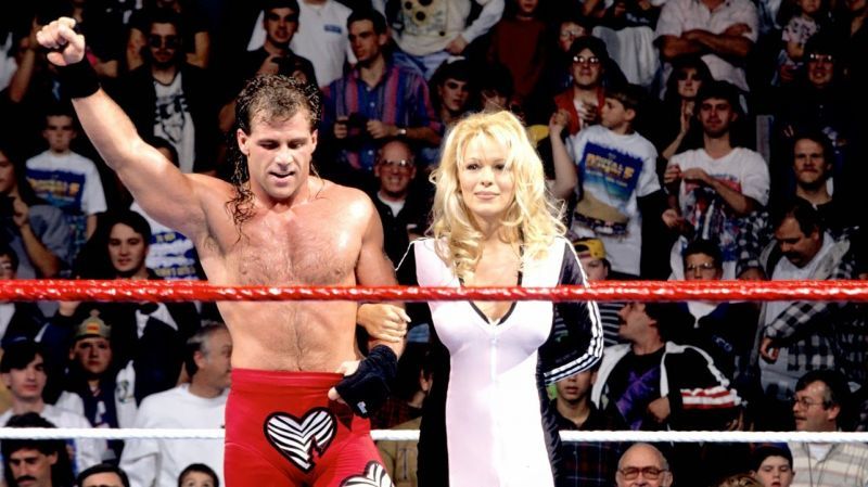 HBK with Pamela Anderson after winning the Royal Rumble