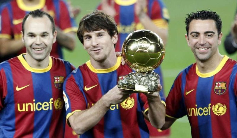 Image result for messi iniesta xavi