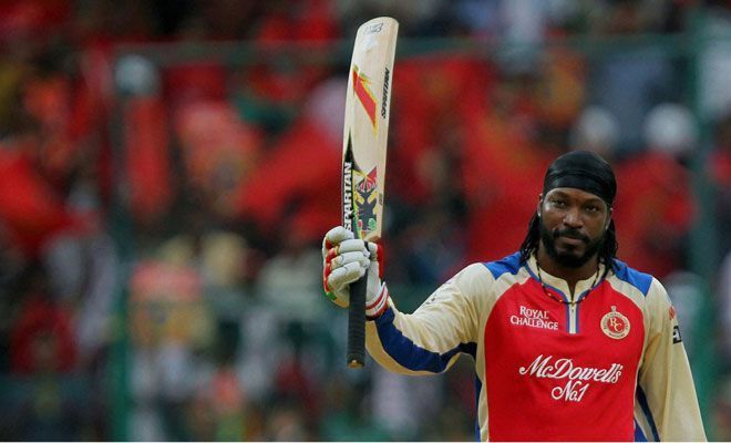 Chris Gayle in action for RCB.