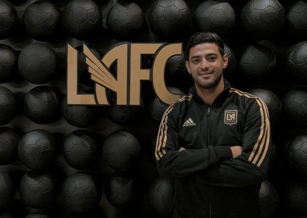 Carlos Vela being unveiled as an LAFC player
