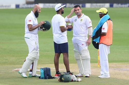 Elgar was hit on the head by a Bumrah snorter on Day 3