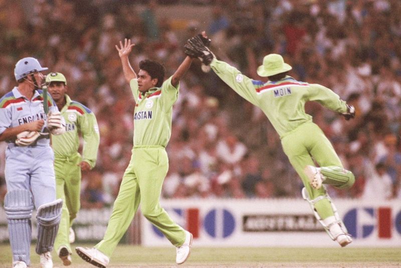 Aaqib Javed in the 1992 World Cup final