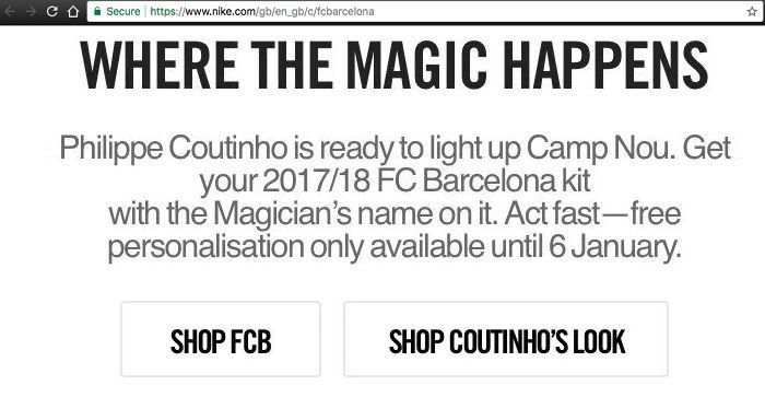 Nike Coutinho Barcelona
