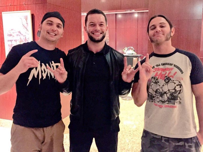 Finn Balor with Matt &amp; Nick Jackson