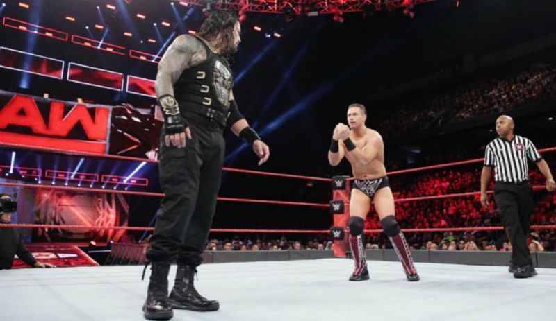 The Miz before defending his Intercontinental Title against Roman Reigns