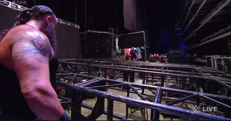 The huge structure Braun attempted to crush Brock and Kane with