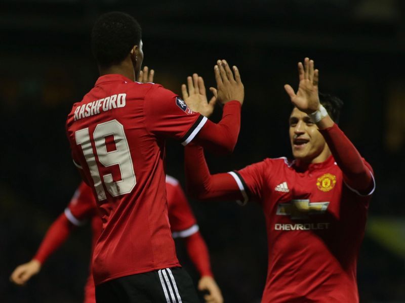 Sanchez provided the assist for Marcus Rashford against Yeovil