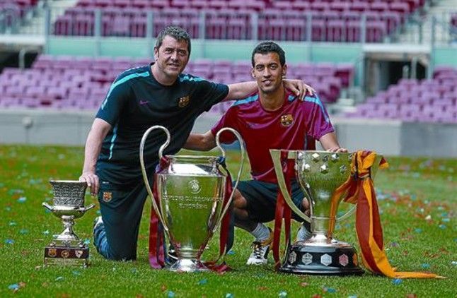 Image result for Sergio Busquets with his dad