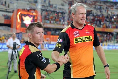 Image result for David Warner and Tom Moody â Sunrisers Hyderabad