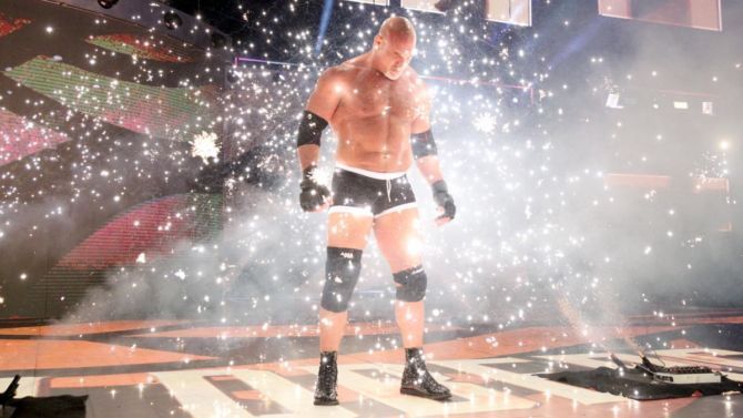 Enter captionÂ Goldberg has rampaged his way through multiple Riyal Rumble matches, will the 2018 edition be next?