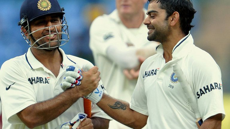 India have reached no 1 ranking in Tests under the captaincy of  MS Dhoni and Virat Kohli