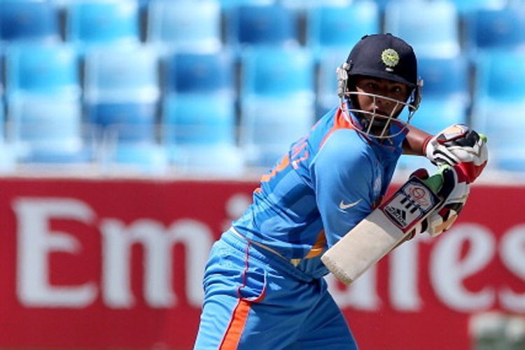 16-year-old Sarfaraz Khan in action during the 2014 under-19 World Cup