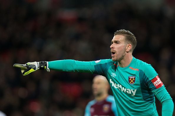 Adrian has taken over goalkeeping duties from Premier League veteran Joe Hart