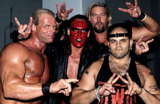 Nash, Sting, Luger, and Konnan as members of The Wolfpac 