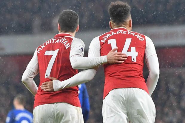 Image result for aubameyang and mkhitaryan