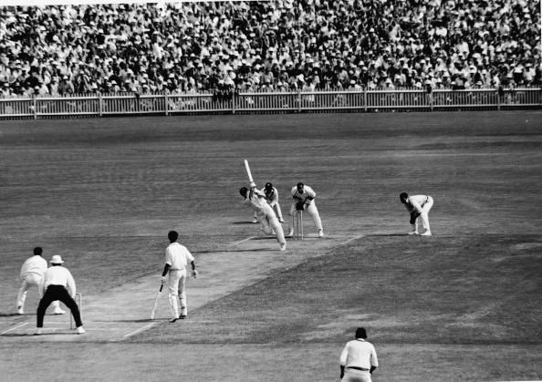 Australia Competing In Cricket Test