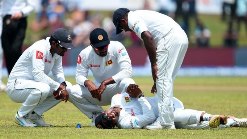 Gunaratne broke his left thumb in two places while putting down a catch during the first Test of India&#039;s tour in July-August 2017