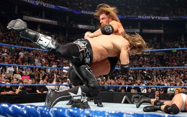 Edge spearing Triple H