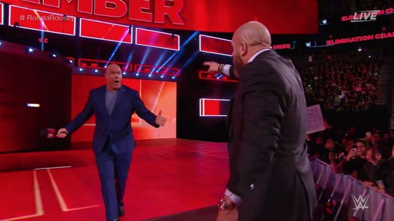 Kurt Angle flubbed his lines as he outed Triple H and Stephanie&#039;s real feelings about Ronda Rousey.