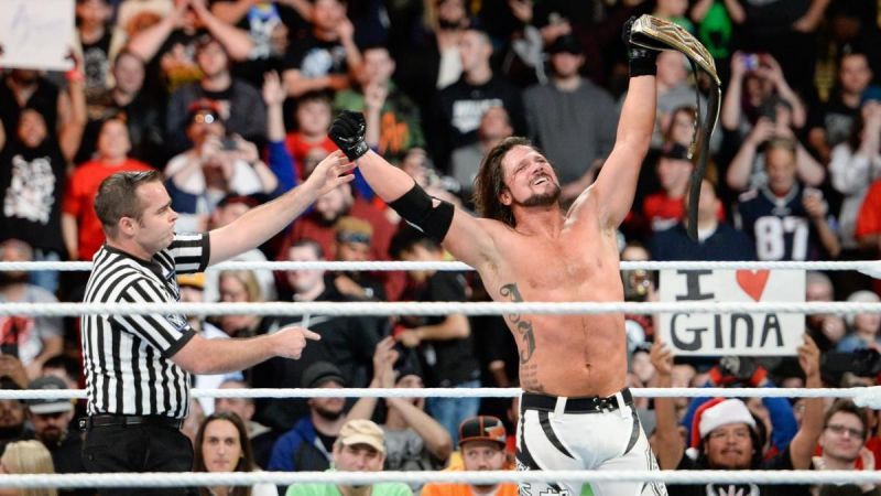 AJ Styles defeated Jinder Mahal in 2017 to become a 2-time WWE Champion 