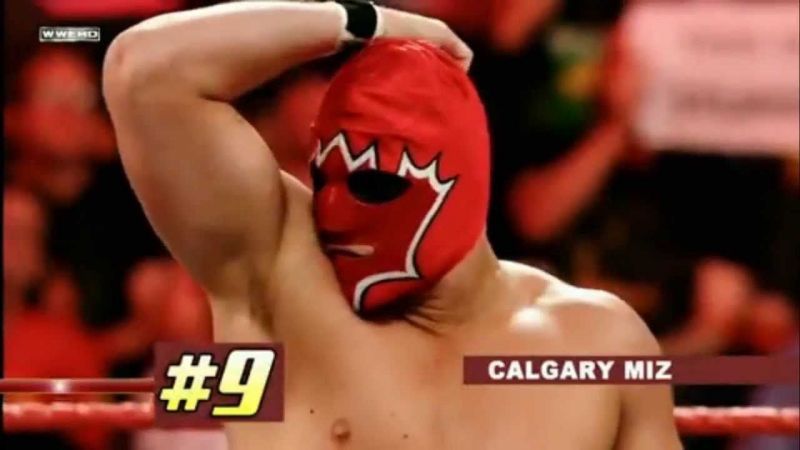 The Miz as the masked Calgary Kid