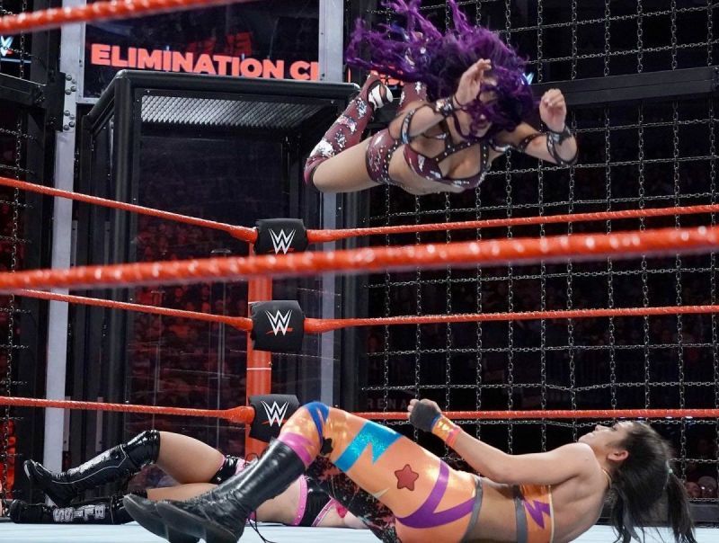 Sasha Banks goes air-borne