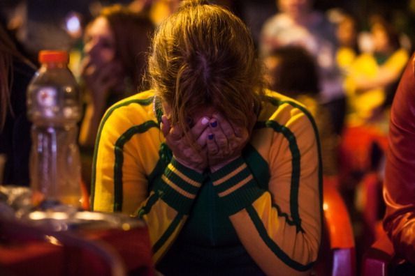 Brazilian Fans Cheer On Their National Team During World Cup Semi Finals