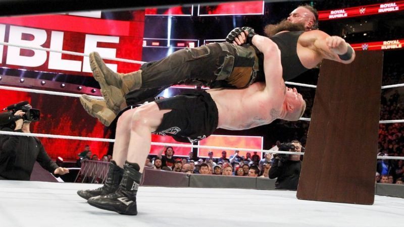 What did Lesnar tell Strowman before he knocked his lights out?