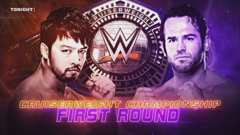 Hideo Itami vs Roderick Strong , First round match of the Crusierweight championship Tournament.