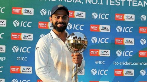 Indian Captain Virat Kohli with Test championship Mace