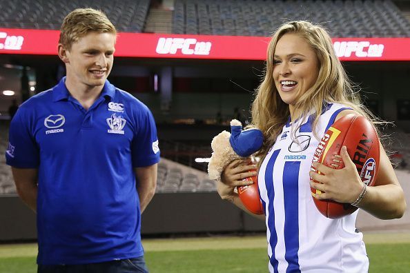 Ronda Rousey Poses With North Melbourne Kangaroos