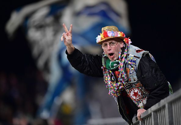 A typically passionate St. Pauli fan