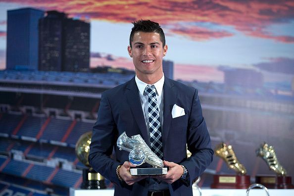 Cristiano Ronaldo Celebrates His Record Goal Scored For Real Madrid