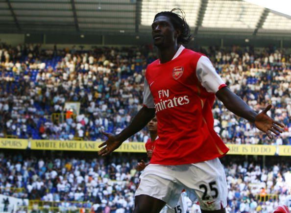 Adebayor scored 62 goals in 142 appearances for Arsenal before leaving them