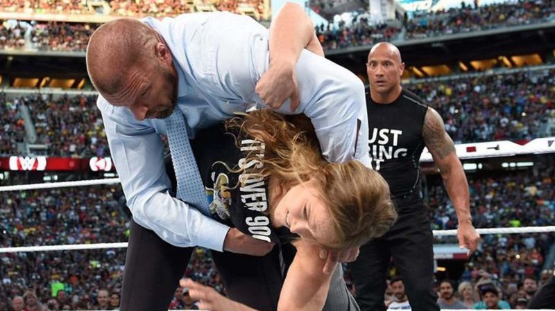 Will we see this once again? Ronda breaking Triple H!