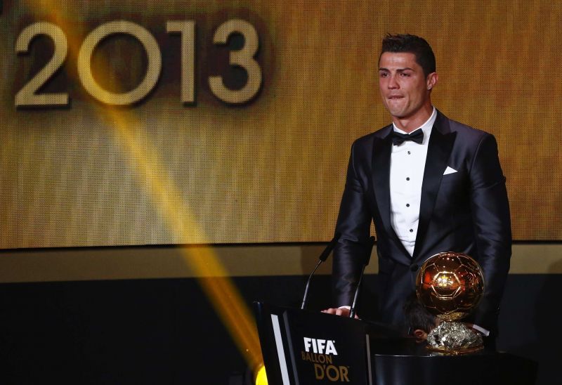 Ronaldo after winning his second Ballon d&#039;Or. 