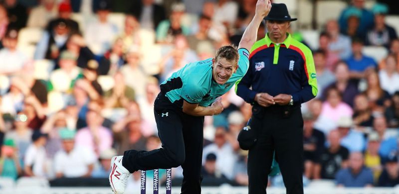 Chris Morris in action while playing for Surrey in the Natwest T20 Blast 2016