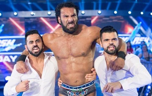 Samir Singh (Left) played a significant role in helping Jinder Mahal in the latter's WWE Championship reign last year