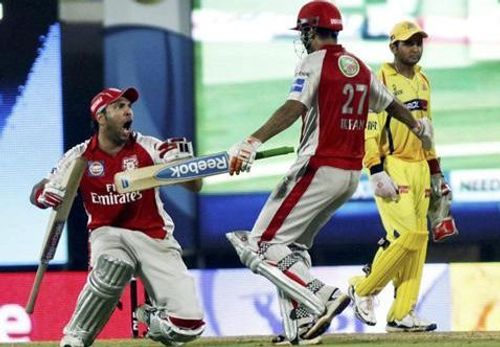 Yuvraj Singh was the hero for KXIP in their thrilling Super Over against CSK