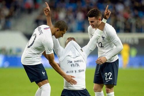 Pogba celebrating his goal