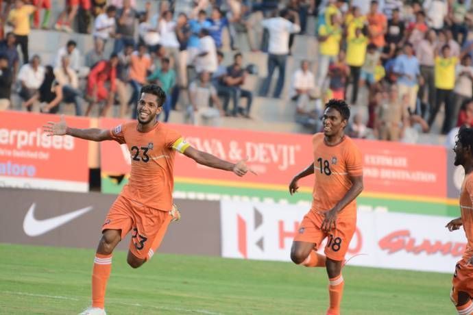 Soosai is estatic after scoring a brace against Churchill Brothers