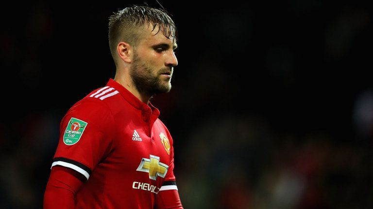 Luke Shaw in currently on the firing line