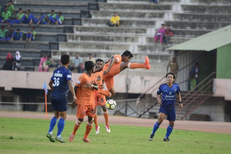 Pandiyan in action against Churchill Brothers