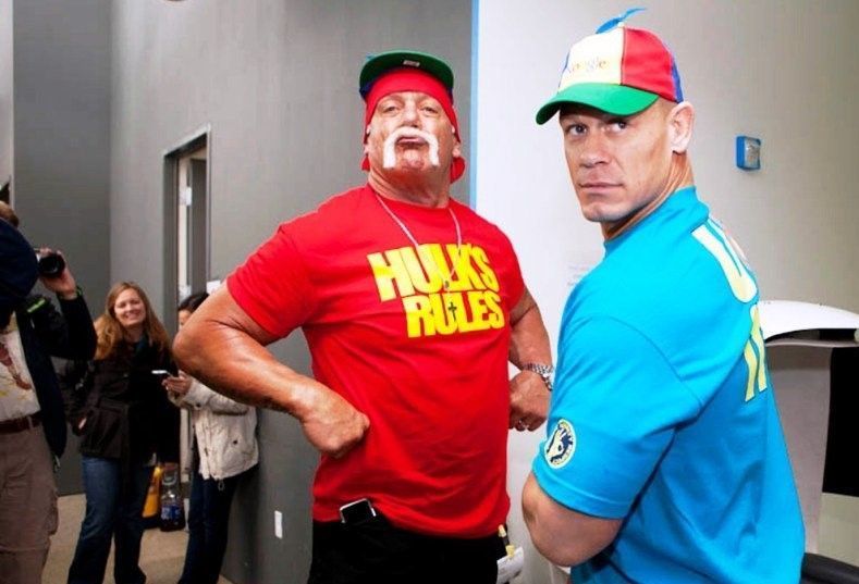Hulk Hogan (Left) is considered to be one of the greatest Superstars in WWE history, alongside names such as The Rock, Steve Austin and John Cena (Right)