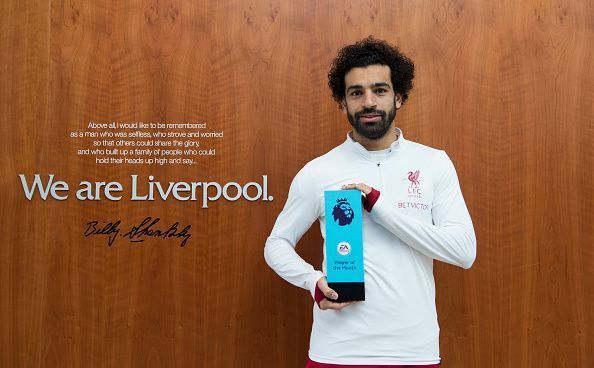 Mohamed Salah is Awarded with the EA SPORTS Player of the Month for February...