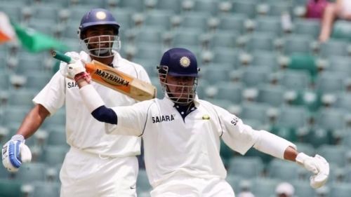 Sreesanth celebrates after hitting Andre Nel for a six.