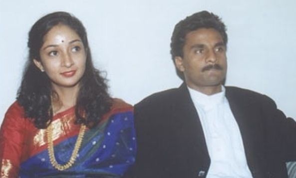 Srinath with his first wife Jyothsna